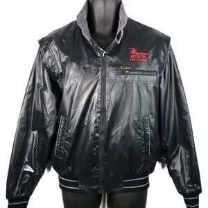 Flamingo Hilton Casino Cafe Racer Jacket Vintage 80s Reversible Satin Bomber